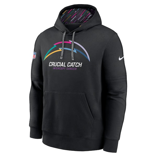 Los Angeles Chargers Nike 2024 NFL Crucial Catch Club Pullover Hoodie - Black