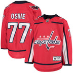 TJ Oshie Washington Capitals Youth Home Premier Player Jersey - Red/Navy