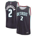 Cade Cunningham Detroit Pistons  2025/26 City Edition Fast Break Jersey - Charcoal