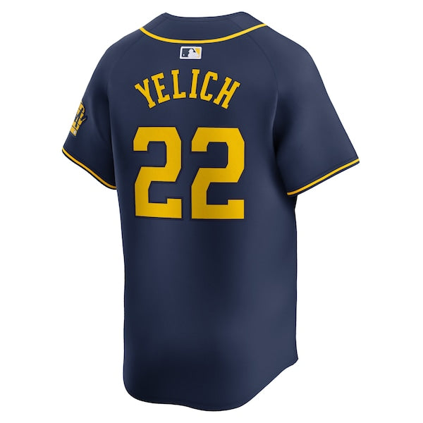 Christian Yelich Milwaukee Brewers Nike Alternate Limited Player Jersey – Navy