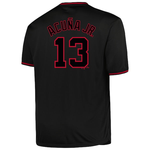 Ronald Acuña Jr. Atlanta Braves Profile Big & Tall Pop Fashion Player Jersey - Black