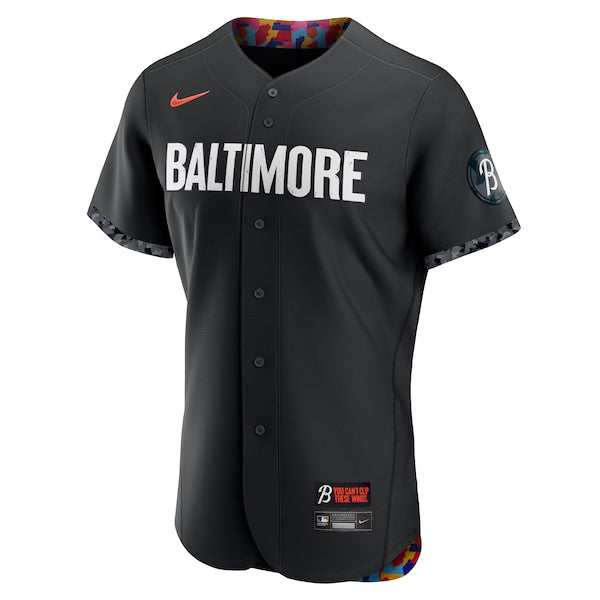 Jackson Holliday Baltimore Orioles Nike City Connect Authentic Player Jersey - Black