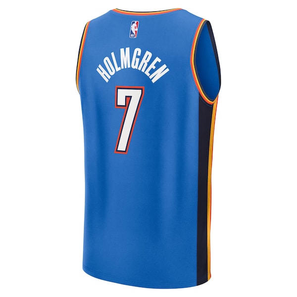 Chet Holmgren Oklahoma City Thunder  2025 NBA Finals Champions Fast Break Replica Player Jersey - Blue - Icon Edition