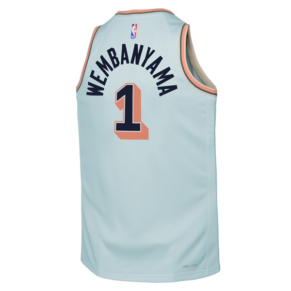 Victor Wembanyama San Antonio Spurs Nike Youth 2024/25 Swingman Player Jersey - City Edition - Light Blue