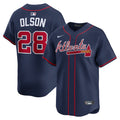 Matt Olson Atlanta Braves Nike Alternate Limited Jersey - Navy/Gray