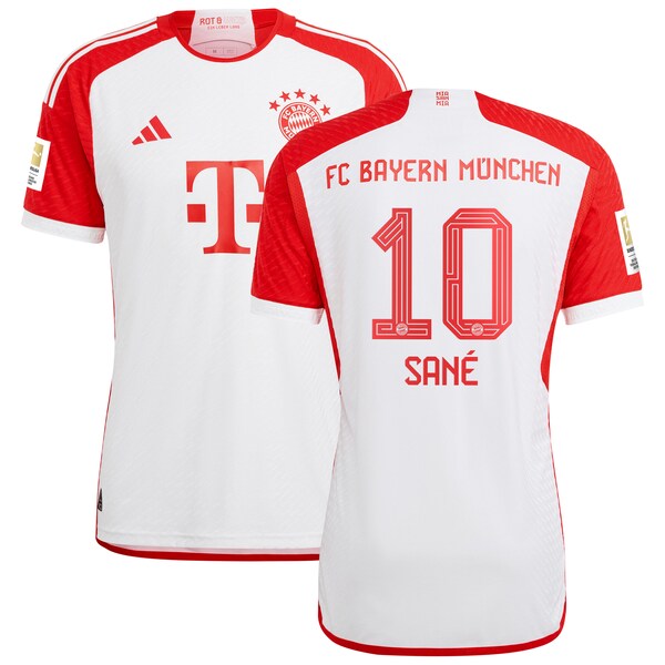 Leroy Sané Bayern Munich adidas 2023/24 Home Authentic Jersey - White/Black