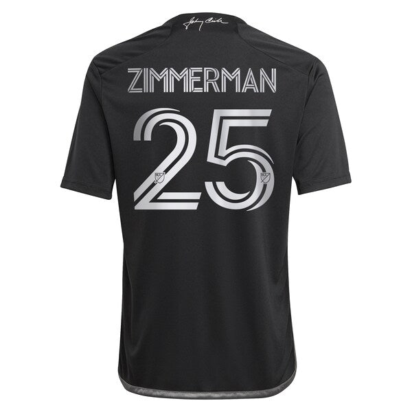 Walker Zimmerman Nashville SC adidas Youth 2024 Man In Black Kit Replica Player Jersey - Black