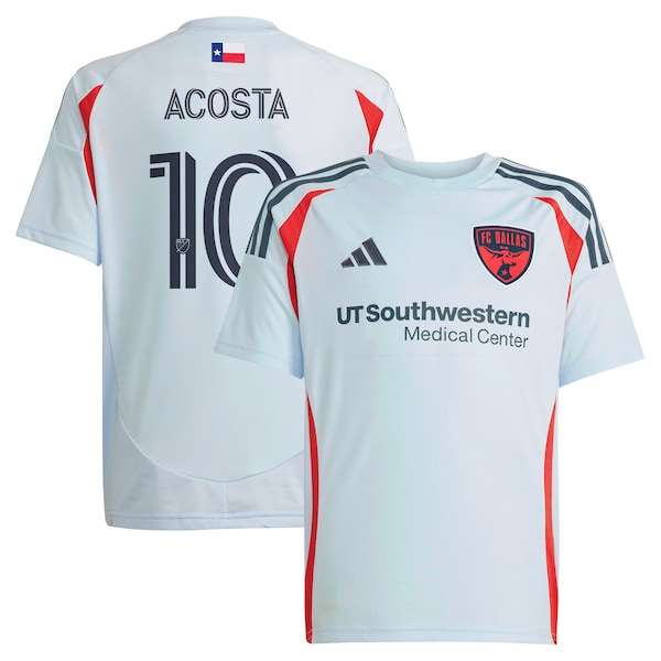 Luciano Acosta FC Dallas adidas Youth 2025 The Inferno Kit Replica Player Jersey - Light Blue