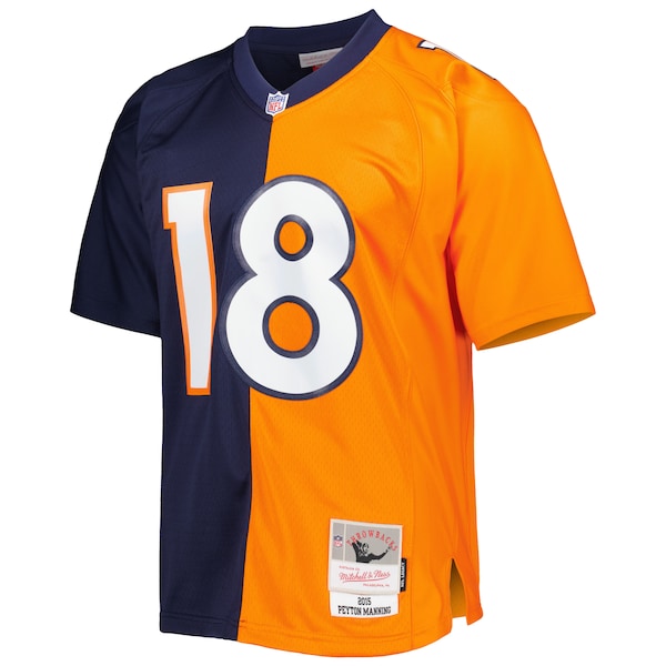Peyton Manning Denver Broncos 2015 Split Legacy Replica Jersey - Navy/Orange