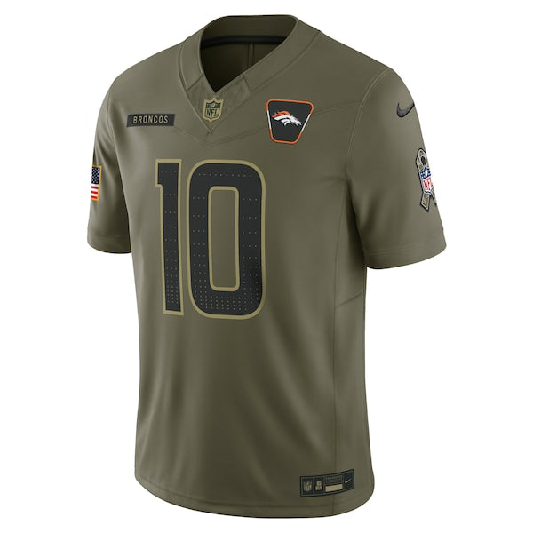 Bo Nix Denver Broncos Nike 2025 Salute to Service Limited Jersey - Olive
