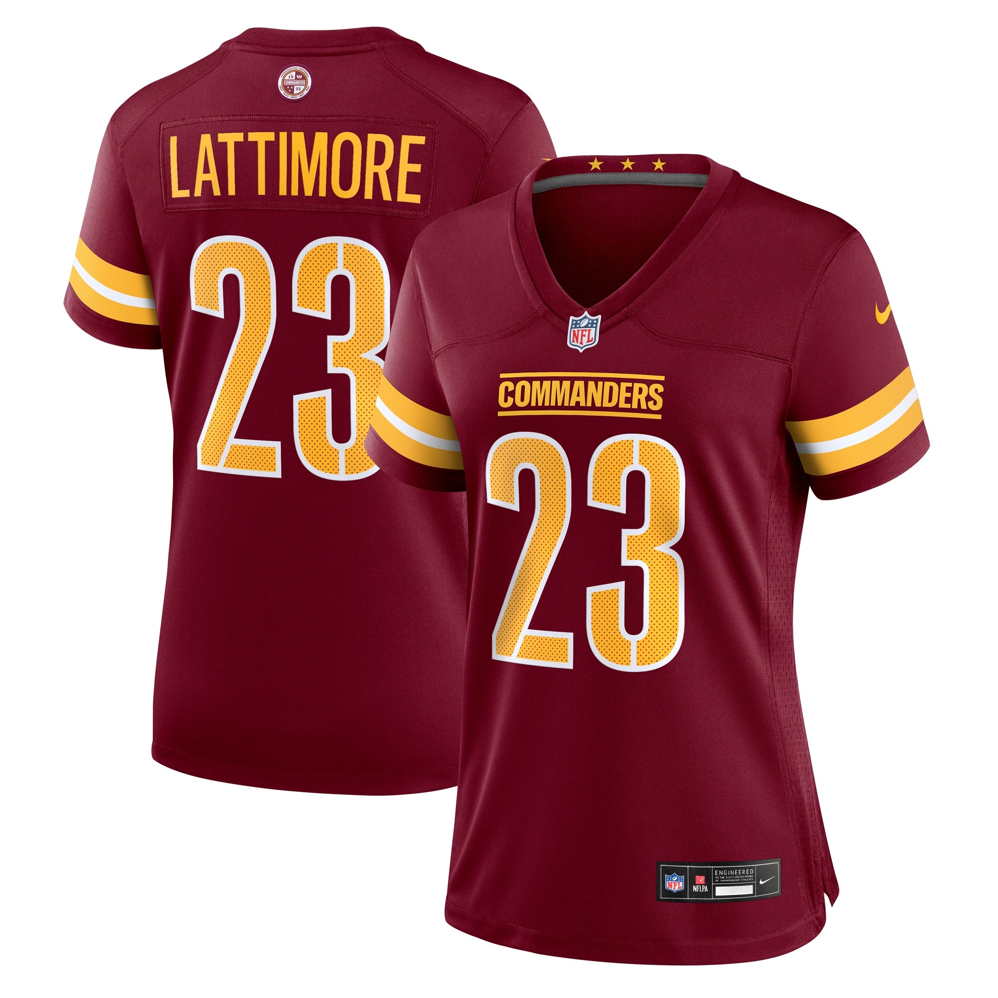 Marshon Lattimore Washington Commanders Nike Women's  Game Jersey -  White/Burgundy