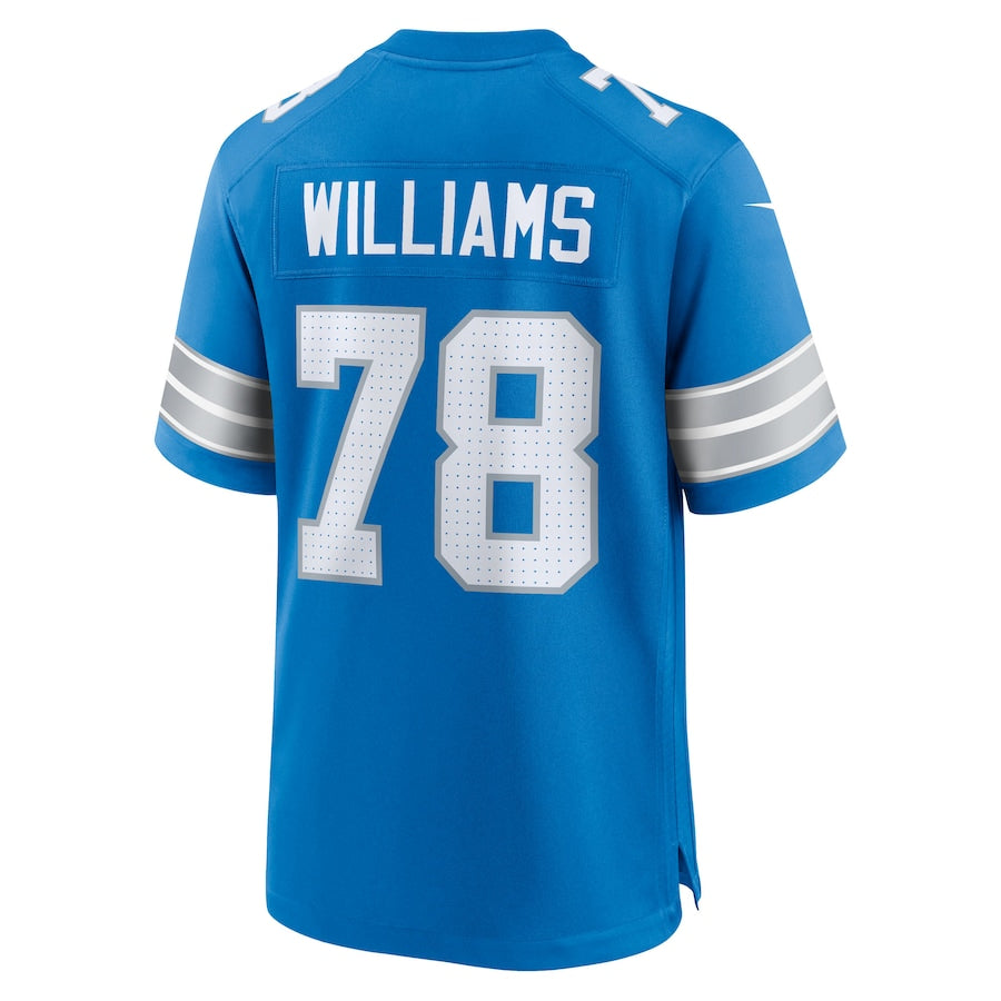 Tyleik Williams Detroit Lions Nike 2025 NFL Draft First Round Pick Game Jersey - Blue