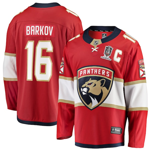 Aleksander Barkov Florida Panthers  2025 Stanley Cup Champions Breakaway Jersey - Red