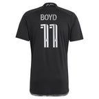 Tyler Boyd Nashville SC adidas 2024 Man In Black Kit Replica Player Jersey - Black/Yellow