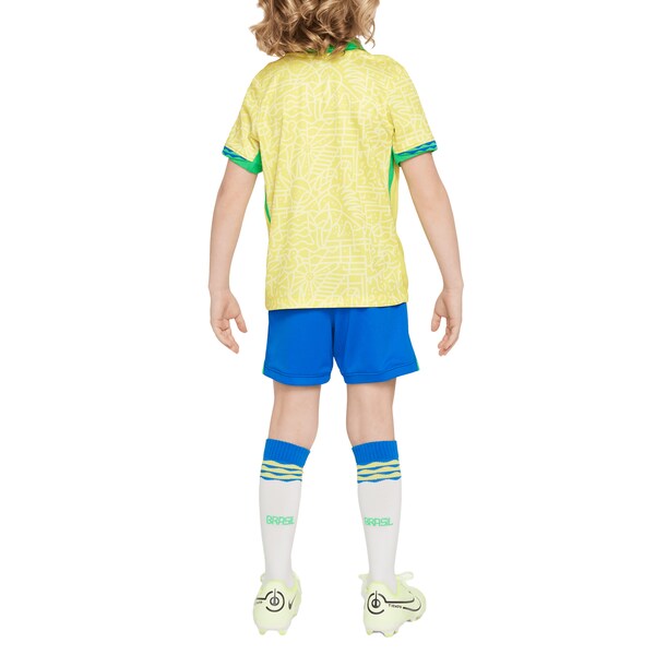 Brazil National Team Nike Preschool 2024 Home Replica Stadium Kit Set - Yellow