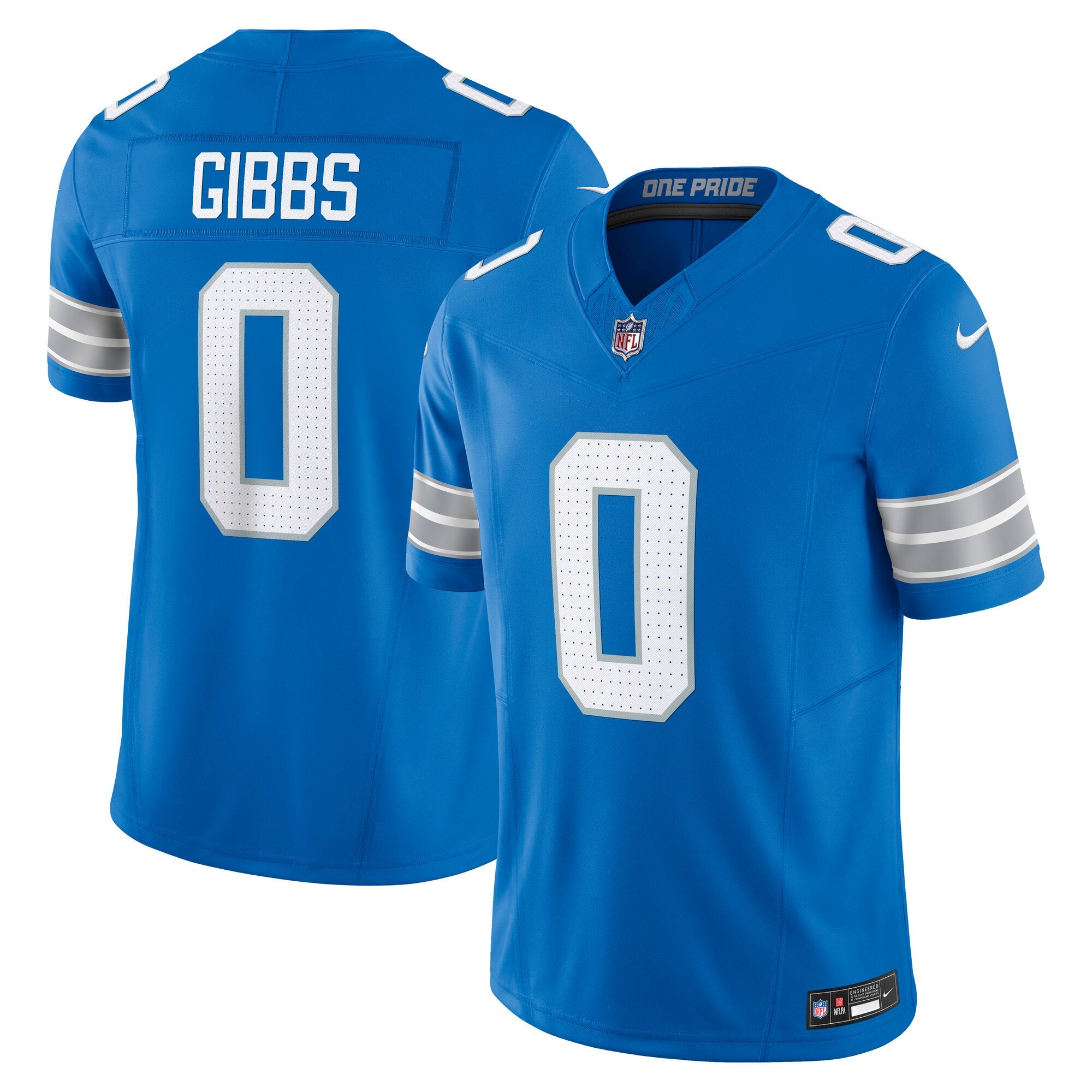 Jahmyr Gibbs Detroit Lions Nike Vapor F.U.S.E. Limited Jersey - White/Black/Blue