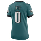 Josh Uche Philadelphia Eagles Nike Women's Team Game Jersey - Midnight Green