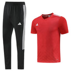 Adidas Short Sleeve Training Jersey Set - AD05- Red/Black