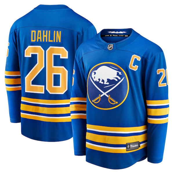 Rasmus Dahlin Buffalo Sabres  Home Captain Patch Breakaway Jersey - Royal