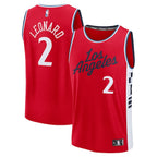 Kawhi Leonard LA Clippers  Youth Fast Break Replica Player Jersey - Statement Edition - Red