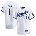 Kansas City Royals Nike #1 Dad Home Limited Jersey - White