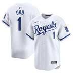 Kansas City Royals Nike #1 Dad Home Limited Jersey - White