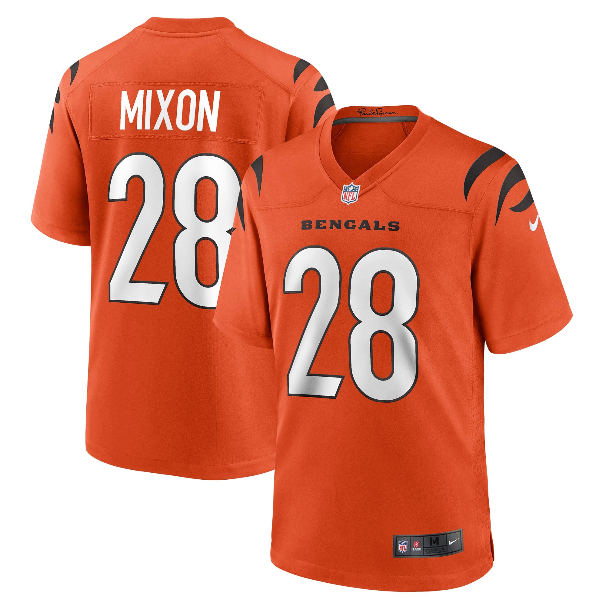 Joe Mixon Cincinnati Bengals Nike Away Game Player Jersey - White/Orange