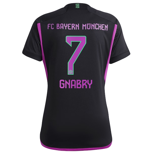 Serge Gnabry Bayern Munich adidas Women's 2023/24 Away Replica Player Jersey - Black/White