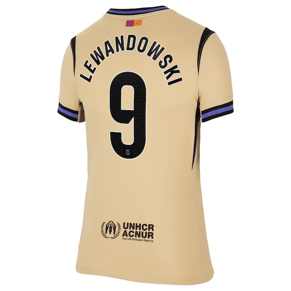 Robert Lewandowski Barcelona Nike Women's 2025/26 Away Stadium Replica Jersey - Gold