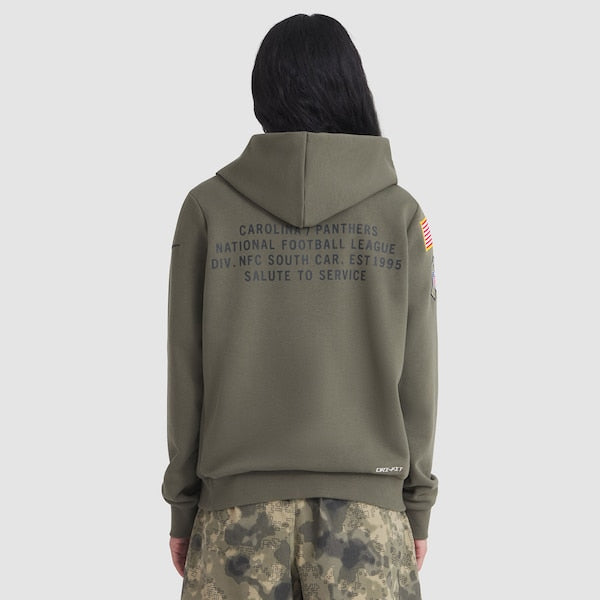 Carolina Panthers Nike Women's 2025 Salute to Service Sideline Standard Issue Dri-FIT Hoodie - Olive