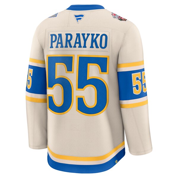 Colton Parayko St. Louis Blues  2025 NHL Winter Classic Premium Player Jersey - Cream