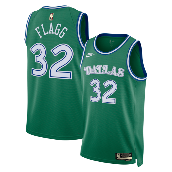 Dallas Mavericks Nike Classic Edition Jersey - Green - Cooper Flagg - Unisex