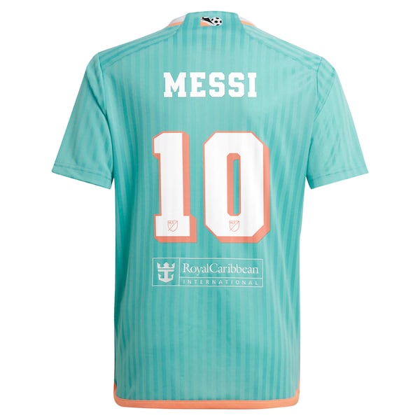 Lionel Messi Inter Miami CF adidas Youth 2024 Archive Replica Player Jersey - Aqua