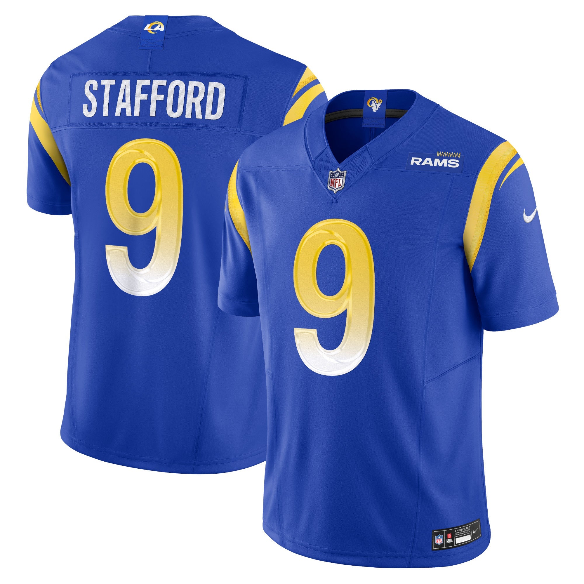 Matthew Stafford Los Angeles Rams Nike Vapor F.U.S.E. Limited Jersey - White/Royal