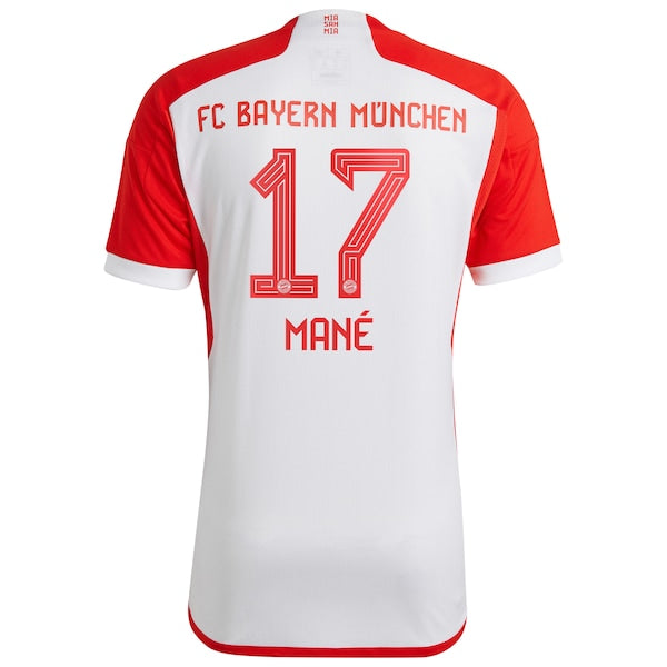 Sadio Mané Bayern Munich adidas 2023/24 Home Replica Jersey - White