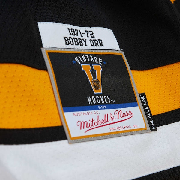 Bobby Orr Boston Bruins Big & Tall 1971 Blue Line Player Jersey - Black