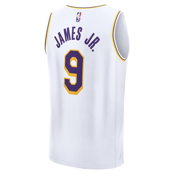 Bronny James Los Angeles Lakers  Youth Fast Break Replica Player Jersey - Association Edition - White