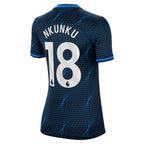 Christopher Nkunku Chelsea Nike Women's 2023/24 Away Stadium Replica Player Jersey - Navy/Blue