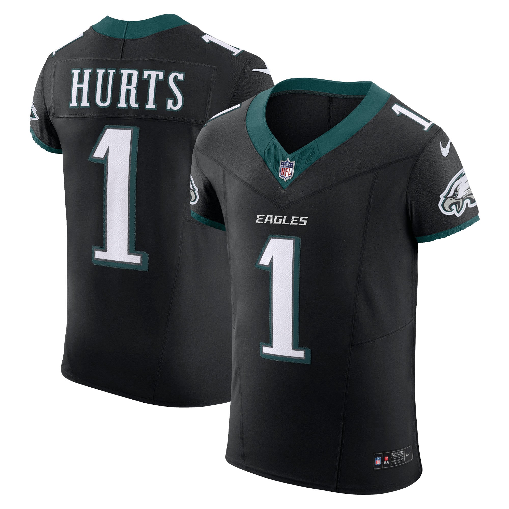 Jalen Hurts Philadelphia Eagles Nike Alternate Vapor F.U.S.E. Elite Jersey - Midnight Green/Black/Kelly Green