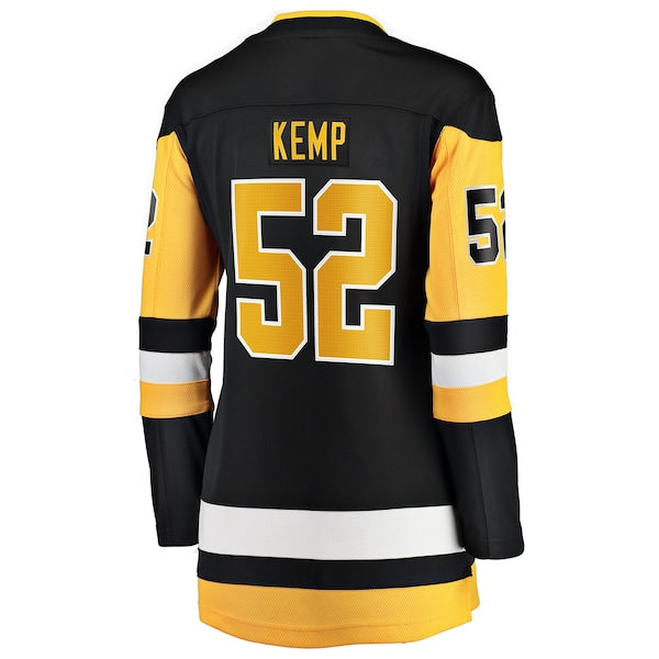 Philip Kemp Pittsburgh Penguins  Women's Home Breakaway Jersey - Black