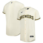 Milwaukee Brewers Nike Home Elite Jersey - Cream