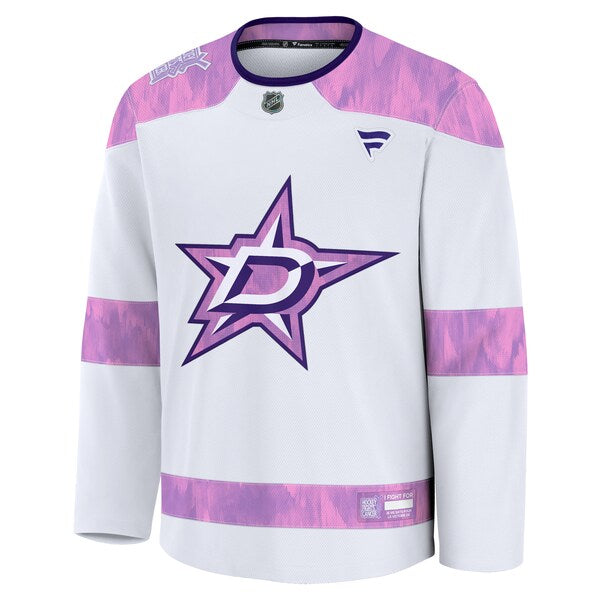 Dallas Stars  2024 Hockey Fights Cancer Practice Jersey - White