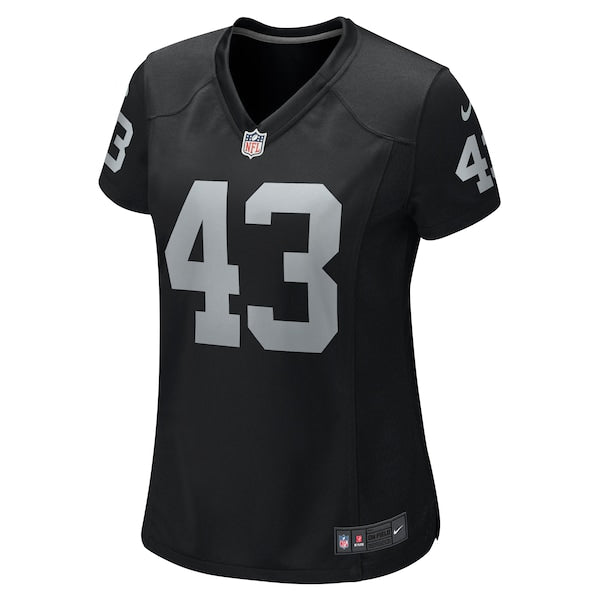 Kanai Mauga Las Vegas Raiders Nike Women's Team Game Jersey -  Black