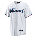 Miami Marlins Nike #1 Groom Home Replica Jersey - White