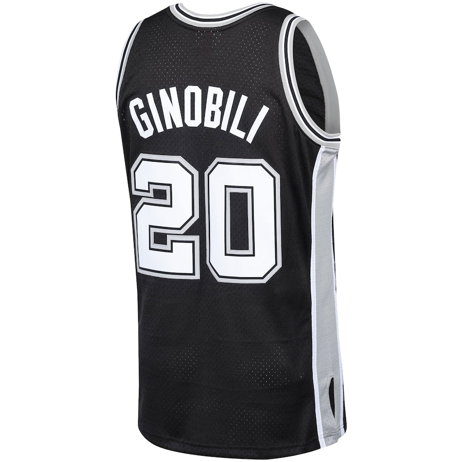 Manu Ginobili San Antonio Spurs 2002-03 Hardwood Classics Player Swingman Jersey - Black