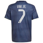Vini Jr. Los Merengues adidas Youth 2025/26 Away Replica Player Jersey - Blue/White