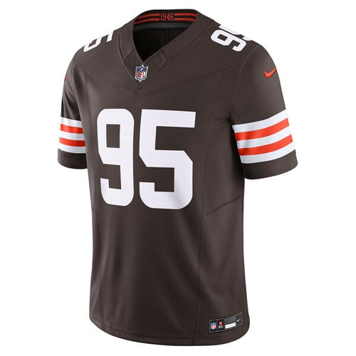 Myles Garrett Cleveland Browns Nike Team Vapor F.U.S.E. Limited Jersey - Brown/White
