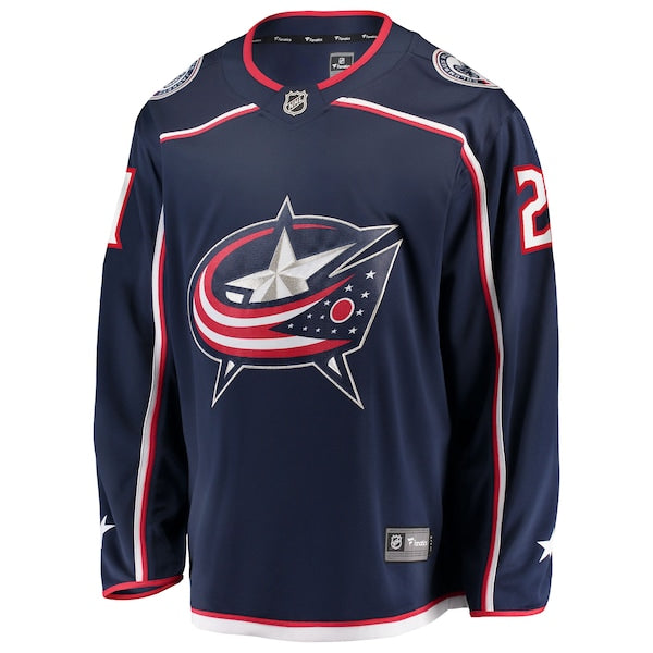 Isac Lundestrom Columbus Blue Jackets  Home Breakaway Jersey - Navy