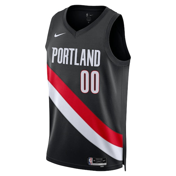 Portland Trail Blazers Nike Unisex Swingman Custom Jersey - Icon Edition - Black