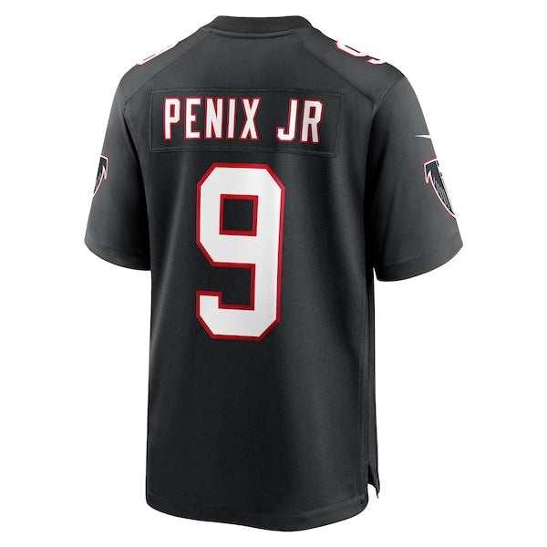 Michael Penix Jr. Atlanta Falcons Nike Throwback Game Jersey -  Black/Red/White
